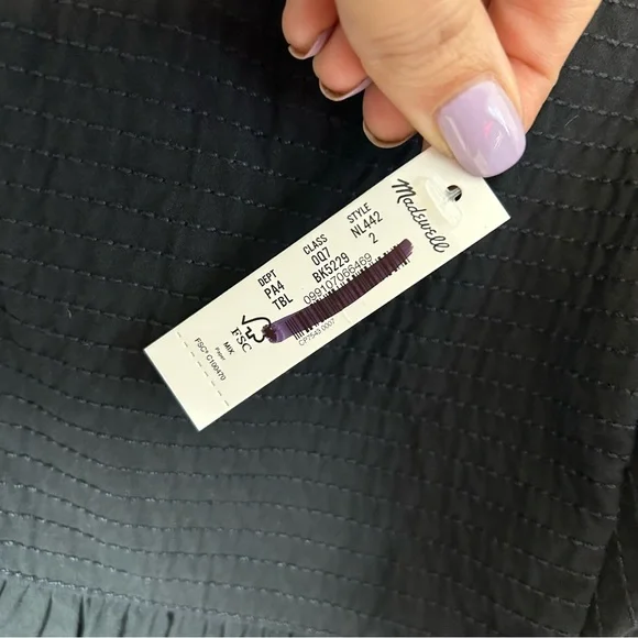 MADEWELL Cutout-Back Empire Cotton Midi Dress in Black SOLD - Picture 9 of 10